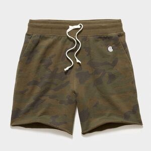 TODD SNYDER + CHAMPION  Made in USA - FATIGUE CAMO SWEATSHORT - GREEN